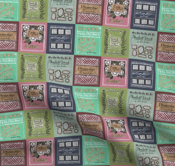 Jane Austen Book Covers Fabric bysweetsequels