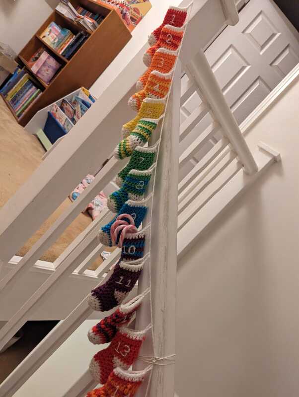 I love these crocheted socks by my friend, Nicola Hunt